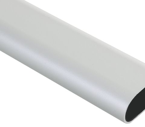 Tubo cabideiro oblongo alumínio - Metalnox Ferragens